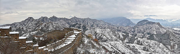 istock Great Wall panorama in the snow in Beijing, China. 518627222