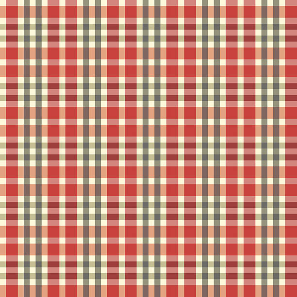 tekstura bez szwu tkanina wzór - wallpaper textile retro revival tartan stock illustrations