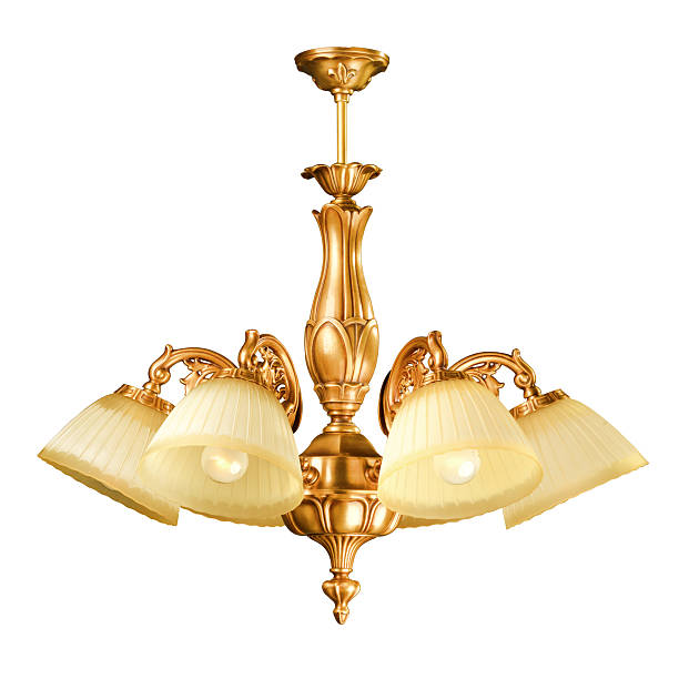 istock Vintage chandelier isolated on white 518628669