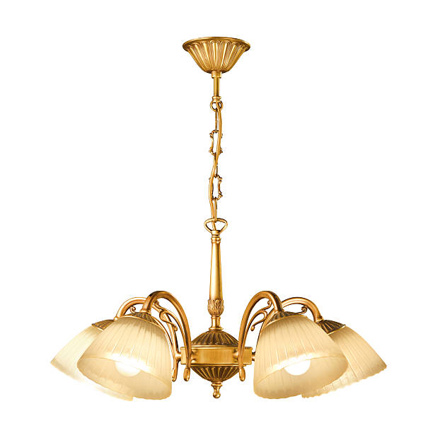 istock Vintage chandelier isolated on white 518628757