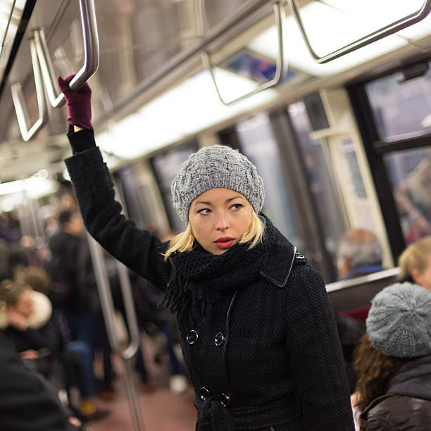 istock Woman on subway. 518628888