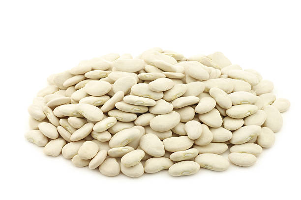 istock Butter beans (lima beans) in a burlap bag 518640659