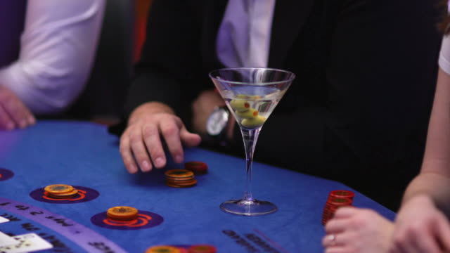 Gambling Black Jack in a casino - James Bond style scene