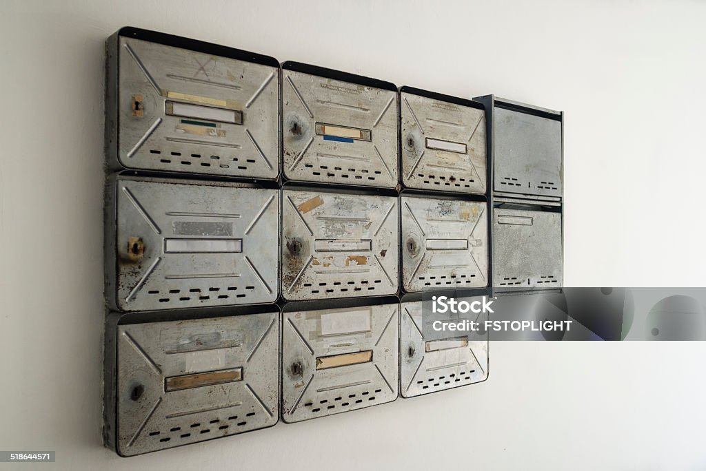 Mail-Boxen des Gebäudes - Lizenzfrei Alt Stock-Foto