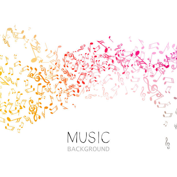Vector Music Background Vector Illustration of an Abstract Music Background music backgrounds stock illustrations