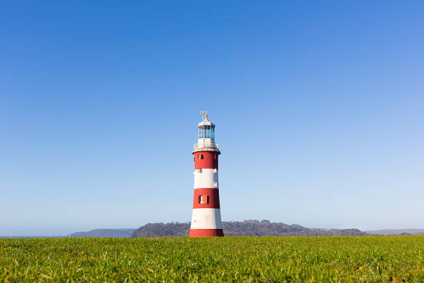 Smeaton's Tower on Plymouth Hoe is one of the most recognized landmarks in Plymouth. 