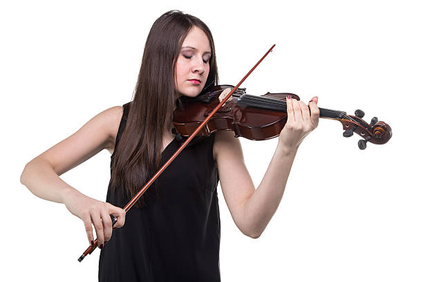 istock Young woman with fioddle 518654994