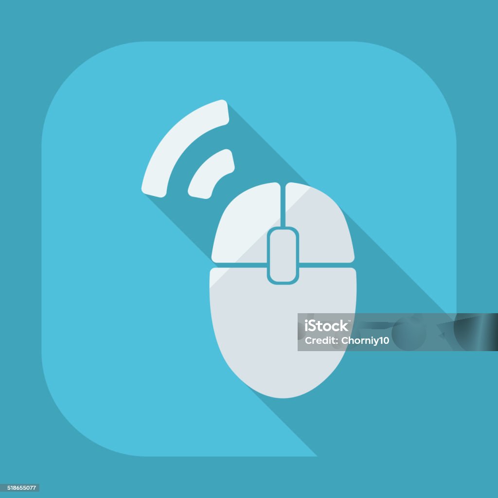 Computer Mouse Shadow Flat Modern Design With Shadow Computer Mouse Stock Illustration ...