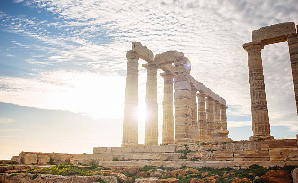 istock Antique Greek temple of Poseidon 518655322