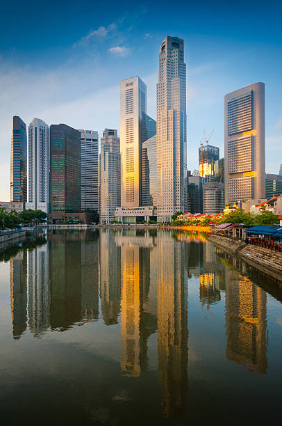 istock Panoramic View of Singapore at Dusk 518657551