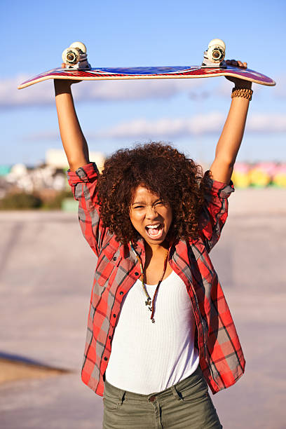 istock Queen of the skate park 518658327