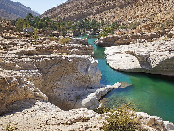 wadi bani khalid, d'ash sharqiyah région, oman - sharqiyah photos et images de collection