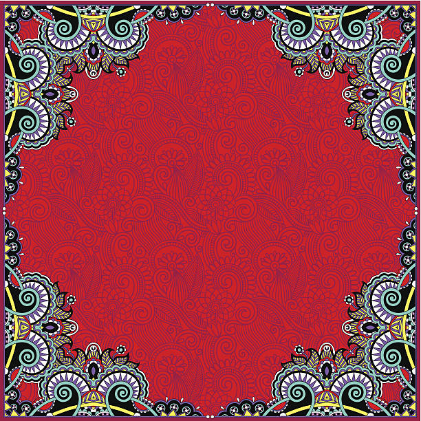 istock unusual floral ornamental template with place for your text 518659547