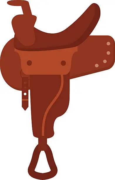 Vector illustration of Wild west cowboy revolver holster combat weapon cartoon flat vector