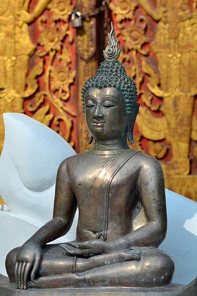 Bronze Buddha Statue stock photo