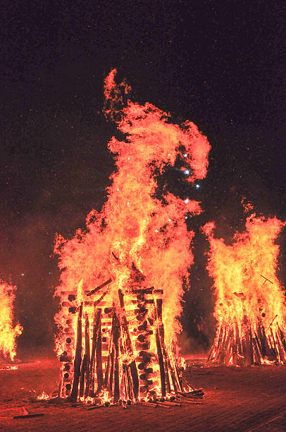 istock The wildfire in the night 518660856