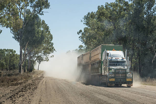 istock Road train on outback Australian road 518661620