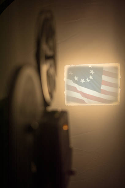 istock Vintage 8mm Movie and Flag 518674903