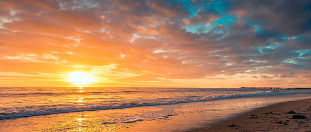 istock Beautiful sunset at the beach 518674996
