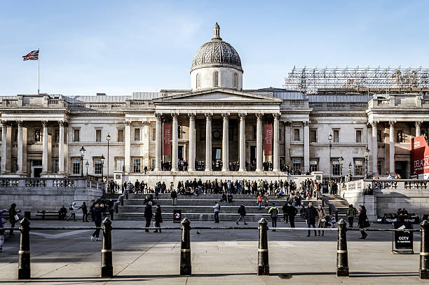 national gallery w londynie - blue past architecture uk zdjęcia i obrazy z banku zdjęć