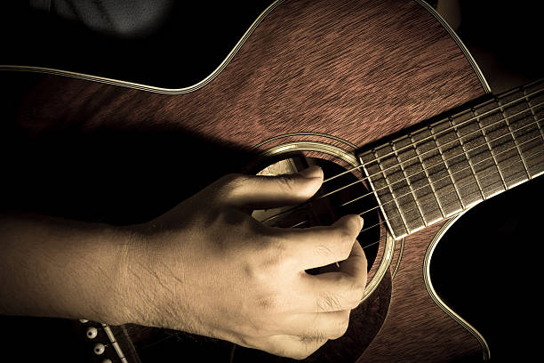 istock Playing acoustic guitar,guitarist. 518676639