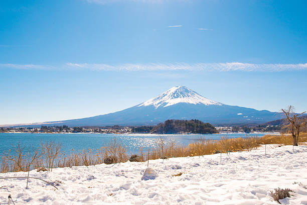 istock Mt.Fuji in winter season 518677010