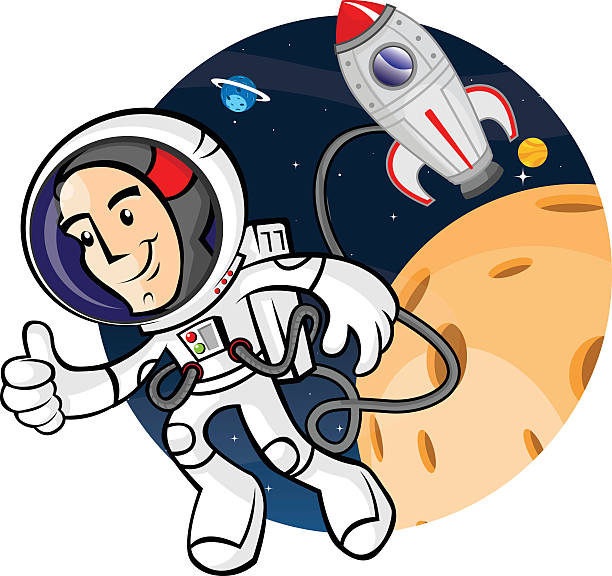 астронавт изучение космоса - ian stock illustrations