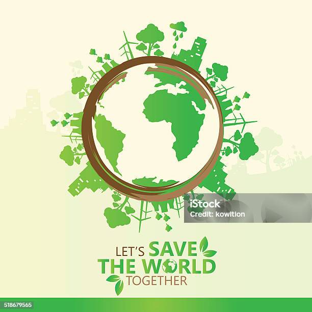 Save The World Stock Illustration - Download Image Now - Computer Graphic, Data, Environment