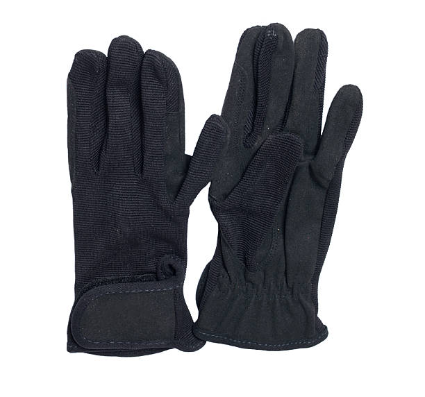 istock black economy gloves for riding  isolated on white 518679977