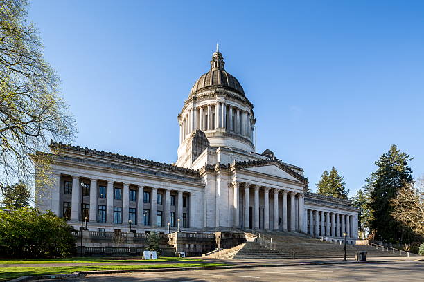 edificio del capitolio del estado de washington - olympia fotografías e imágenes de stock