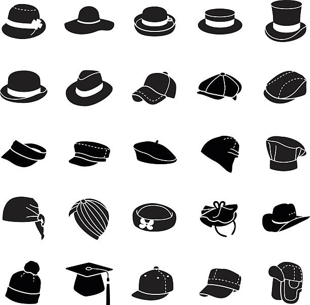 ilustraciones, imágenes clip art, dibujos animados e iconos de stock de hat vector de iconos - beret