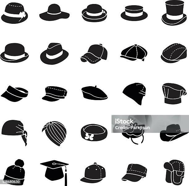 Ilustración de Hat Vector De Iconos y más Vectores Libres de Derechos de Sombrero - Sombrero, Vector, Repartidor de periódicos