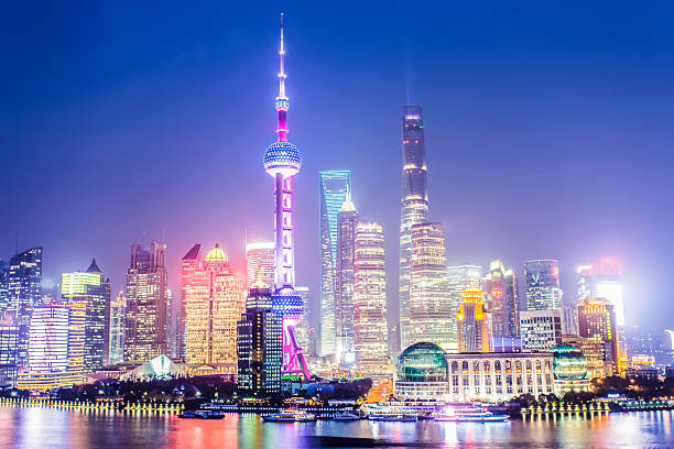 istock Shanghai Skyline at night 518680684