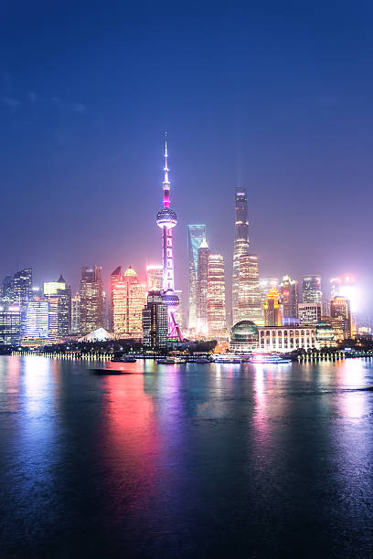 istock Shanghai Skyline at night 518680750