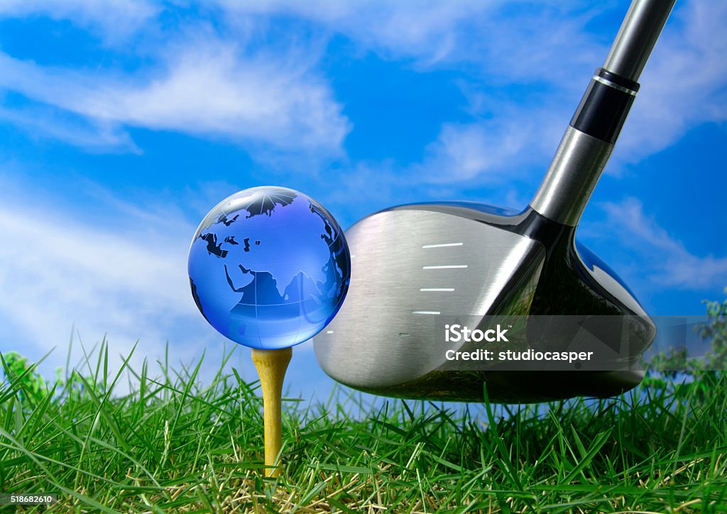 Golfing world Globe and driver Driver - Golf Club Stock Photo Golfing world Globe and driver Driver - Golf Club Stock Photo