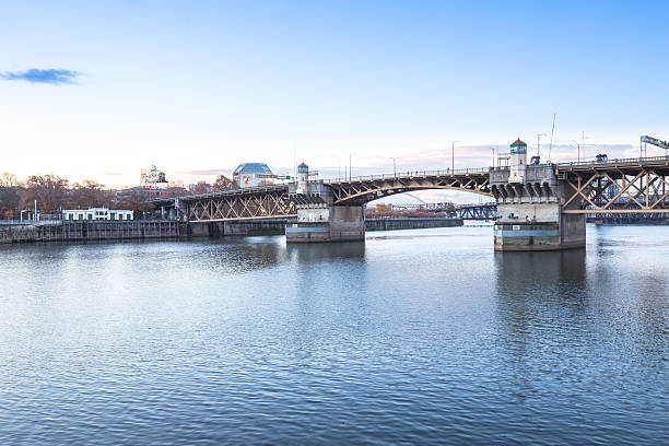 istock bridge over water in blue sky in portland 518684832