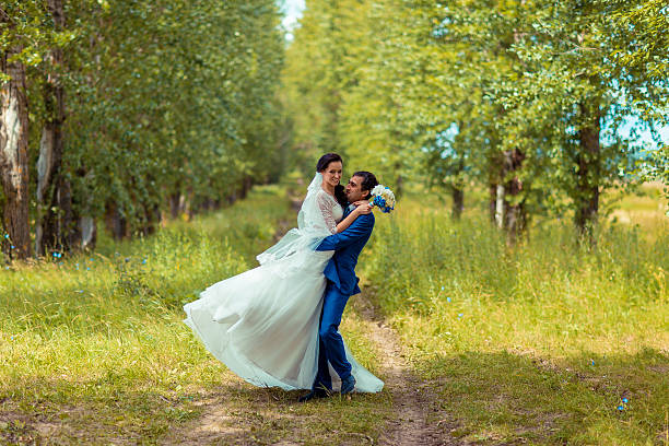 istock newlywed couple on their wedding day 518685052