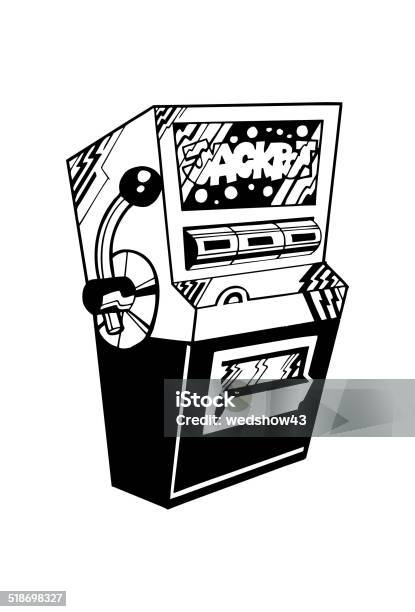 Slot Machine Casino Vector Clipart Stock Illustration - Download Image Now - Slot Machine, Drawing - Activity, Illustration