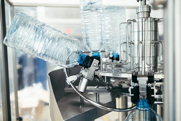 istock Fresh water bottling factory interior 518698598