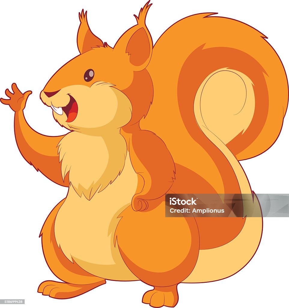 Cartoon Smiling Squirrel Stock Illustration - Download Image Now ...
