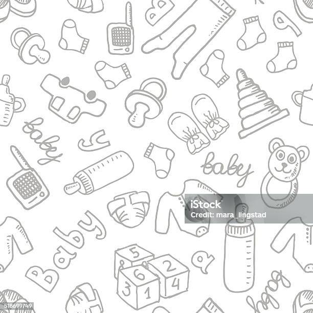 Vector Baby Seamless Stock Illustration - Download Image Now - Baby Monitor, Backgrounds, Car