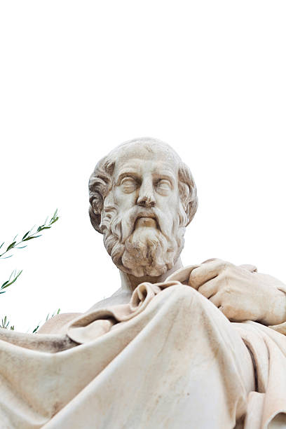 estátua de platão - plato philosopher statue greek culture imagens e fotografias de stock