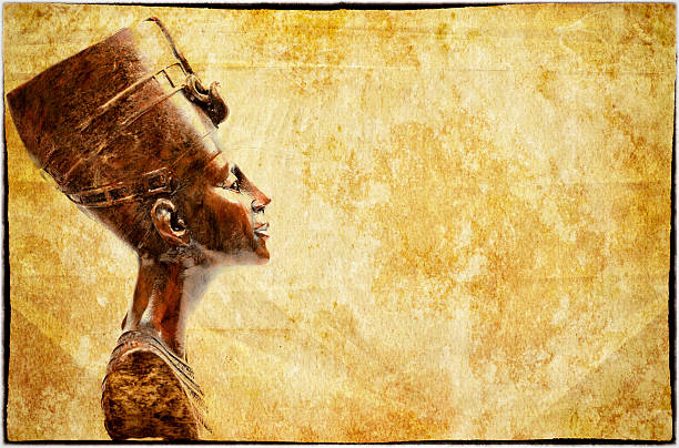 istock Queen Nefertiti on Old Paper 518701169