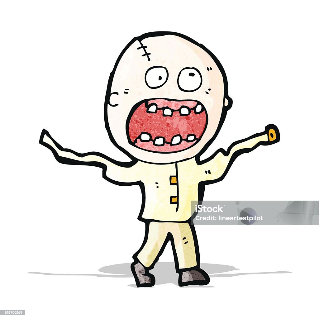 cartoon insane man Adult stock vector