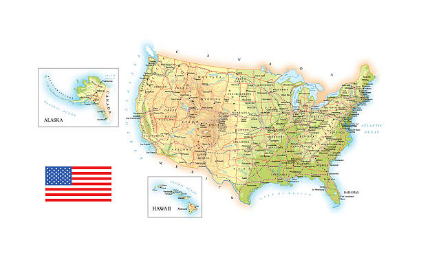 米国ディテール 地形 マップ-イラストレーション - map eastern usa new york city boston点のイラスト素材／クリップアート素材／マンガ素材／アイコン素材