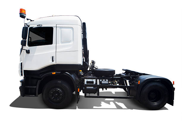istock Carrier truck isolated on white 518702845