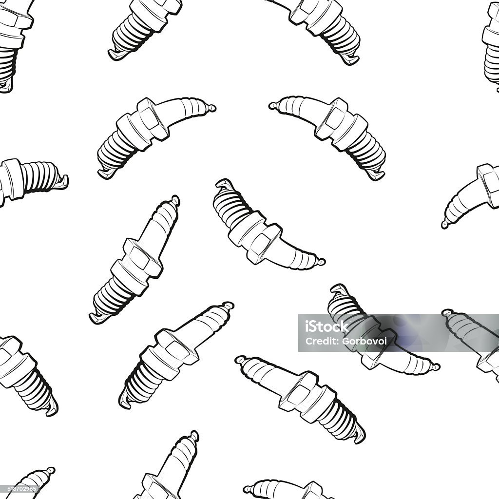 spark plug spark plug seamless  pattern illustration clip art Art stock illustration