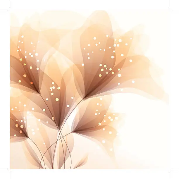 Vector illustration of Vector background with pastel flowers