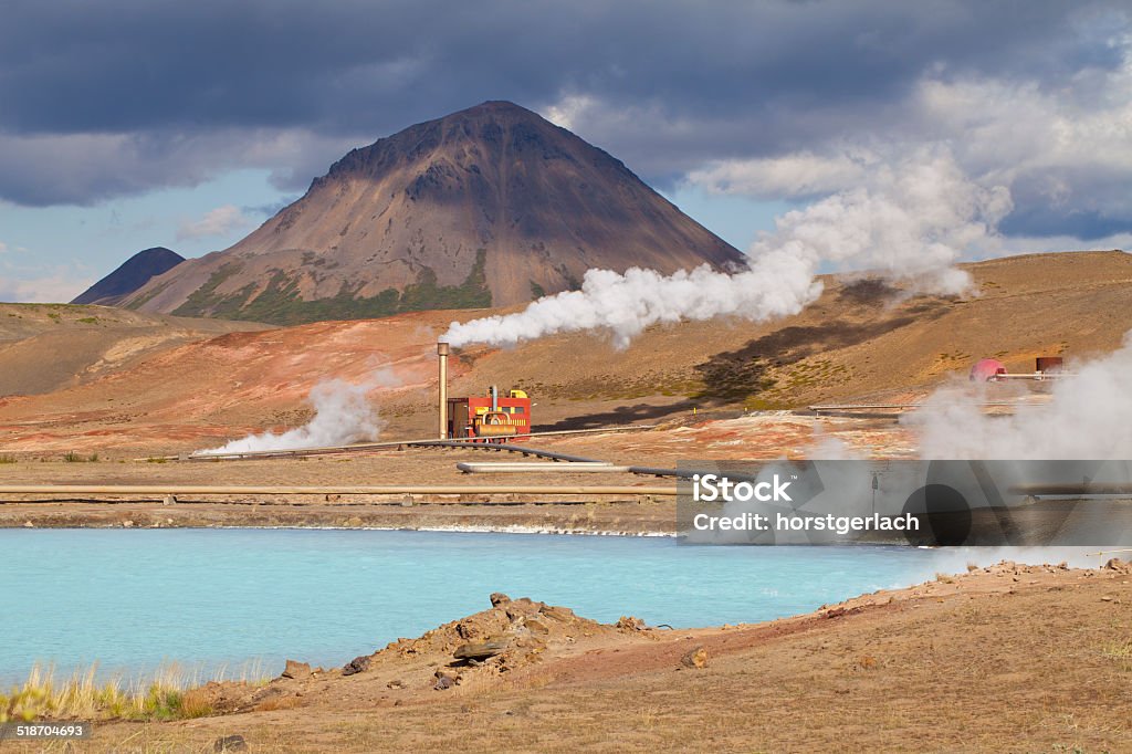 Geothermal Power Station Geothermal Power Station in the northern part of Iceland Beige Stock Photo