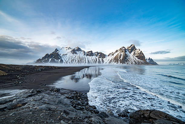 istock Vesturhorn with black beach 518706140